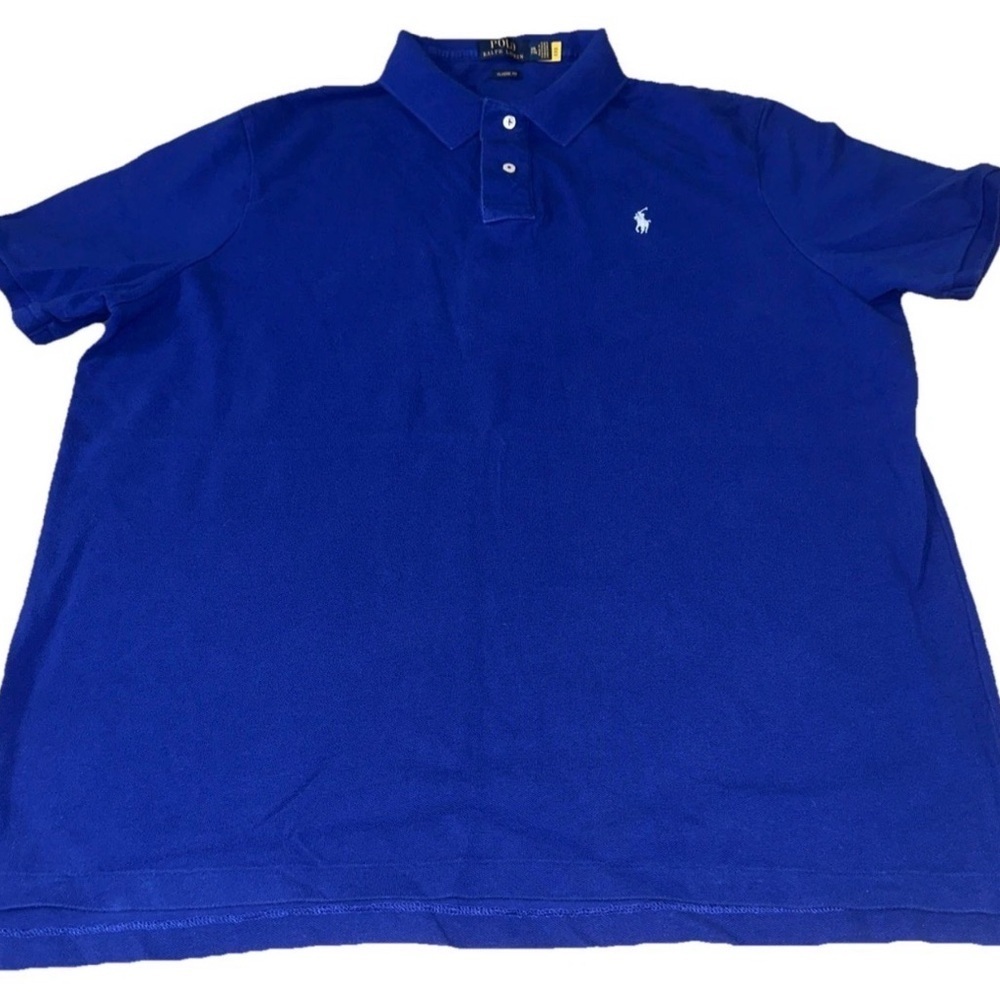 POLO RALPH LAUREN Mens Big & Tall 2XL Blue Classic Fit Casual Pullover Shirt XXL